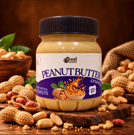 Good Noura crunchy peanut butter 510g jar