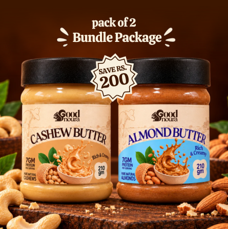 The Premium Nut Duo - Cashew Butter + Almond Butter (210g each)